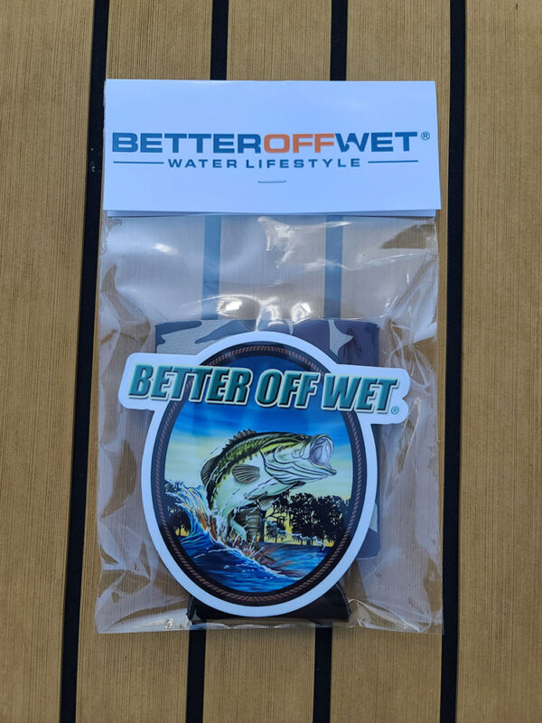 Better Off Wet Bass Sticker Pack - Better Off Wet Water Lifestyle Magazine,  Charters, and Apparel